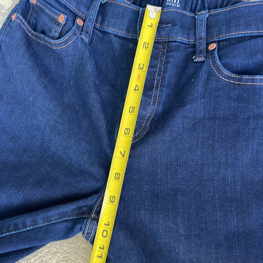 BNWOT Classic straight dark wash tall Gap denim blue jeans - Picture 6 of 14